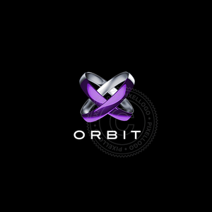 Orbit 3D X Logo - Pixellogo