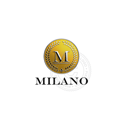 Luxury 3D logo - Gold and Platinum logo M | Pixellogo