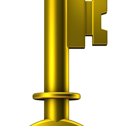 Golden Key 3D Logo - Pixellogo