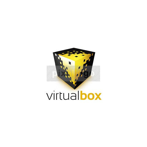 Pixel logo Box - black digital box, online drawing app logo | Pixellogo