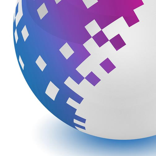 3D Pixel logo Ball - Pixellogo