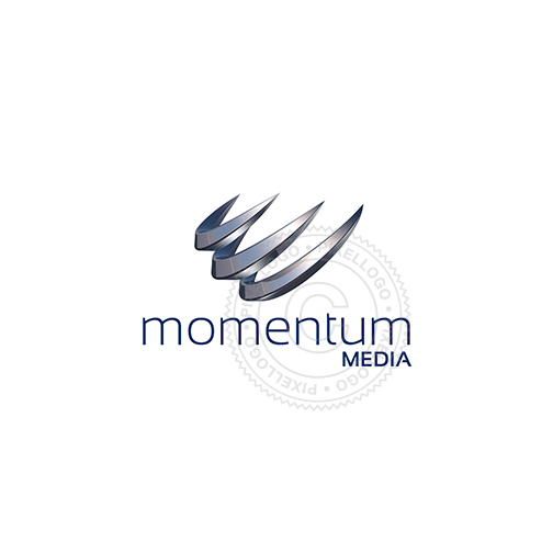 Momentum 3D Swoosh logo - Pixellogo