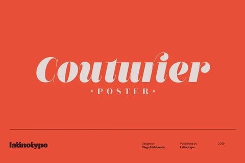 Couturier-Poster Free font - Pixellogo