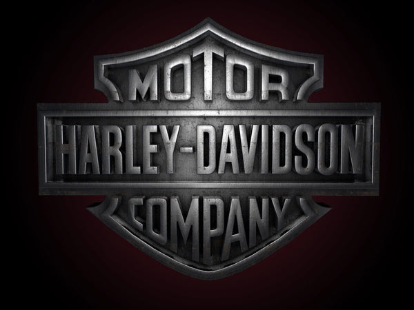 3D Harley Davidson Logo - textured harley davidson metal logo