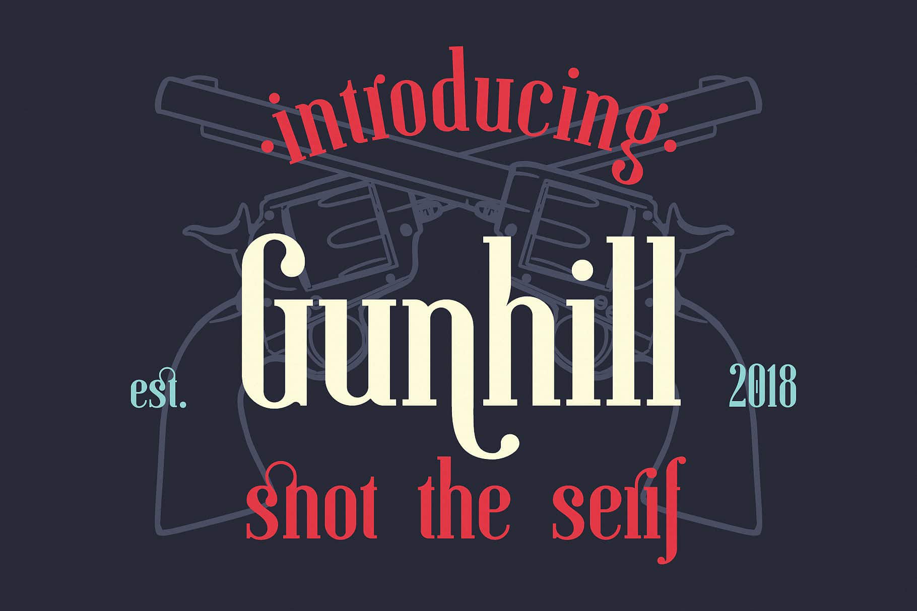 Gunhill Free Font - Pixellogo