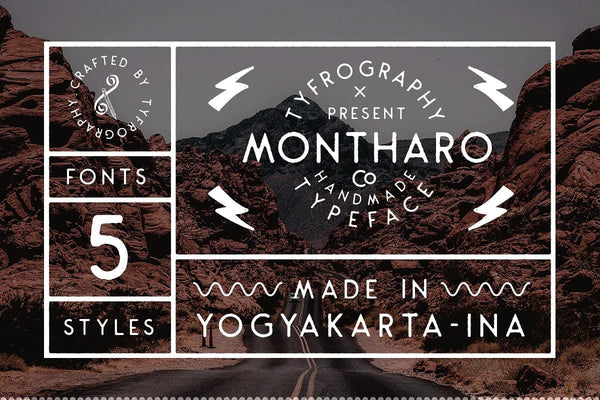 Montharo-Typeface Free - Pixellogo