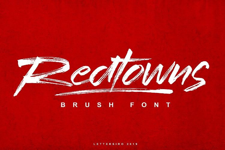 Redtowns Brush Script Free Font - Pixellogo