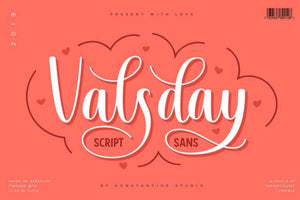Valsday Script Free Font - Pixellogo