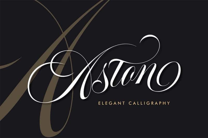 Aston Script free font - Pixellogo