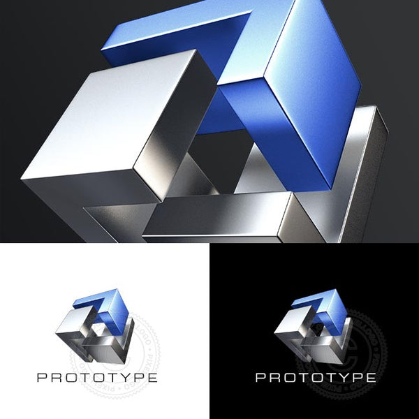 3d Printing Service - 3D Prototype logo - 3D Metal Printing - Pixellogo