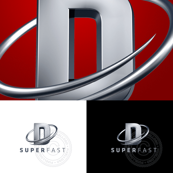 Letter D 3D Logo MAKER | Pixellogo