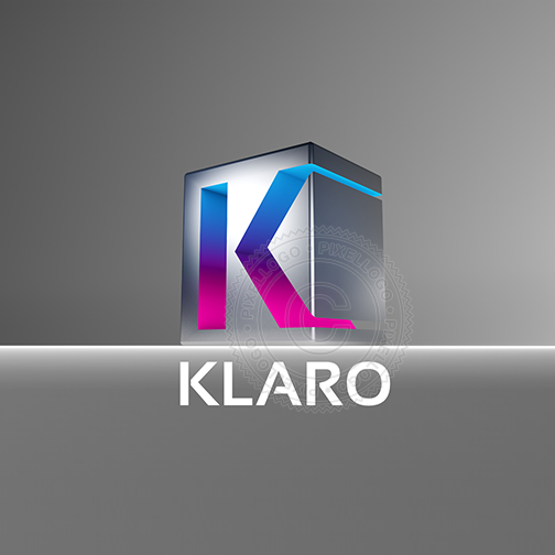 K 3D Logo - Metal Construction logo - Pixellogo