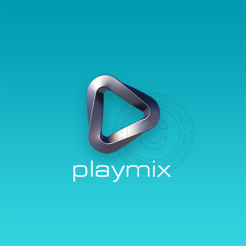 Music 3D logo - Play Button logo - Pixellogo