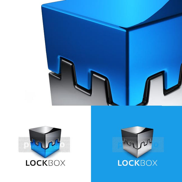 Metal Lock Box 3D - Pixellogo