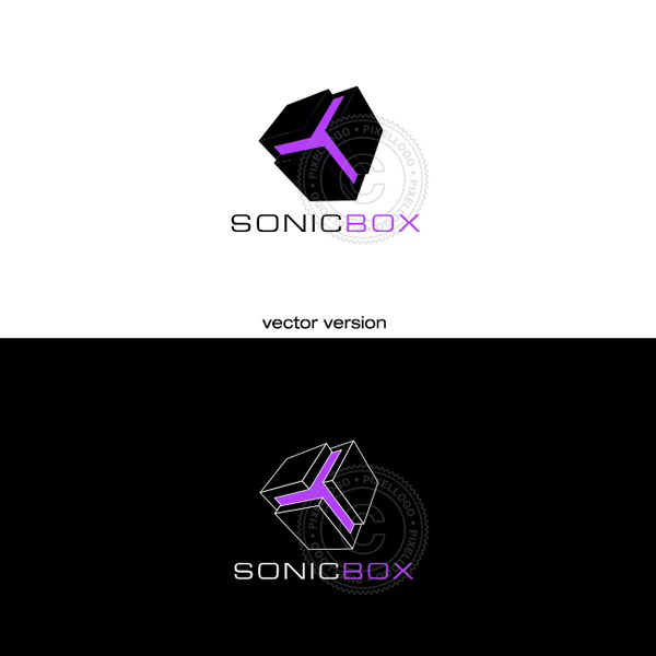 Sonic Box Blockchain Logo - Pixellogo