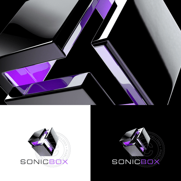Sonic Box Blockchain Logo - Pixellogo