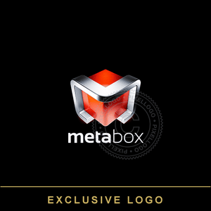 3D PC Gaming logo - 3D Letter M Cube Logo - Pixellogo