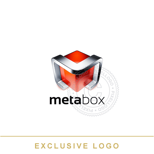 3D Letter M Cube Logo - Pixellogo