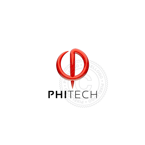 Red 3D Phi Logo - Pixellogo