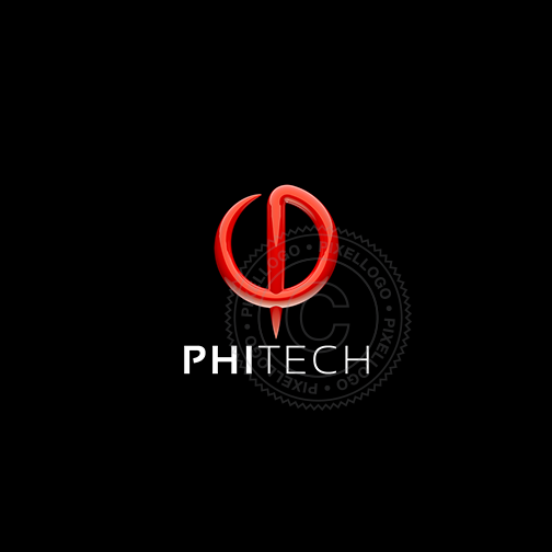 Red 3D Phi Logo - Pixellogo