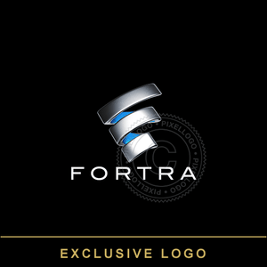 3D F Logo - metal coil logo | pixellogo