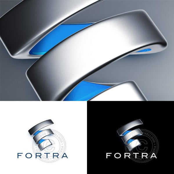 3D F Logo - metal coil logo | pixellogo - 3D Security Logo