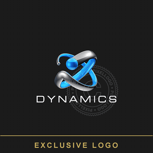 Atomic logo - 3D Logo - Pixellogo