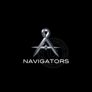 Navigator logo 3d - Compass logo - Pixellogo