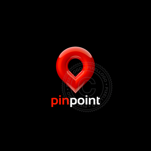3D Pin Logo - red location icon 3d - Pixellogo