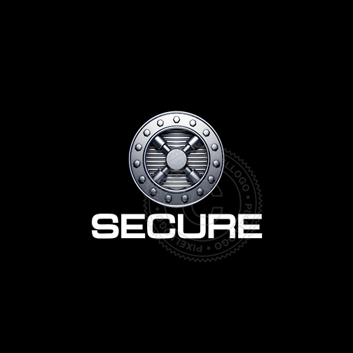 3D Metal Safe Door logo - Safe Logo design - Pixellogo