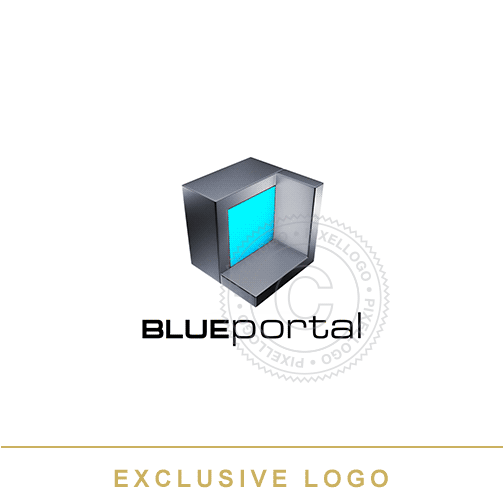3d Portal Box Logo - Pixellogo
