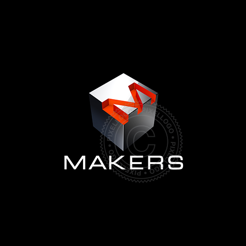Makers 3D Box Logo - Pixellogo