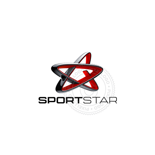 3D Star Logo - Pixellogo