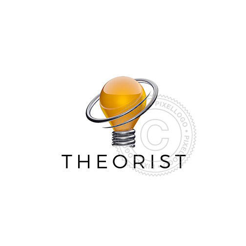 3D Light bulb logo - Pixellogo