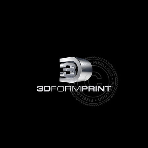 3D Metal logo - 3D Printing  | 3D design |  3D prototype | Virtual reality | Pixellogo