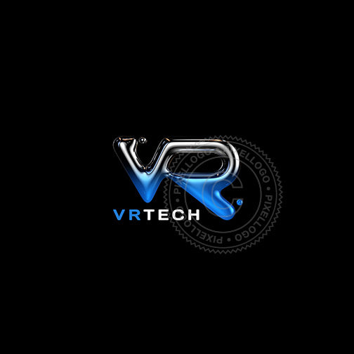 3D VR Logo stock vector. Illustration of concept, gadget - 83342481