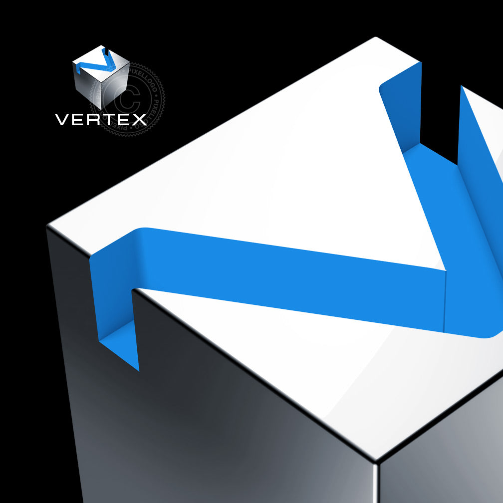 V 3D logo - logo 3d photoshop | Pixellogo