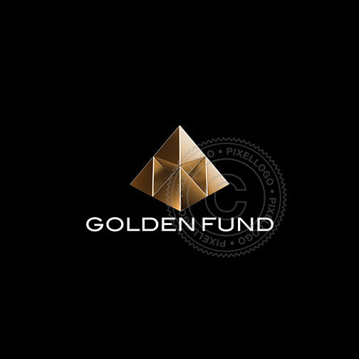 3D Pyramid logo gold - online 3D logo maker