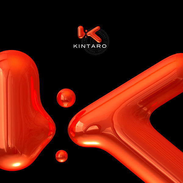 K logo 3D Liquid metal - red paint 3d K logo