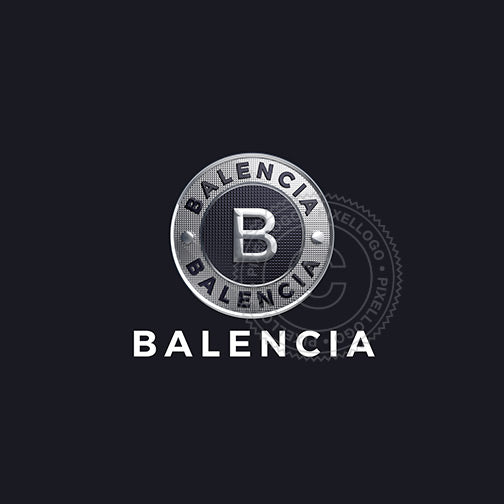 Balencia 3D Silver Coin 3D logo - luxury logo