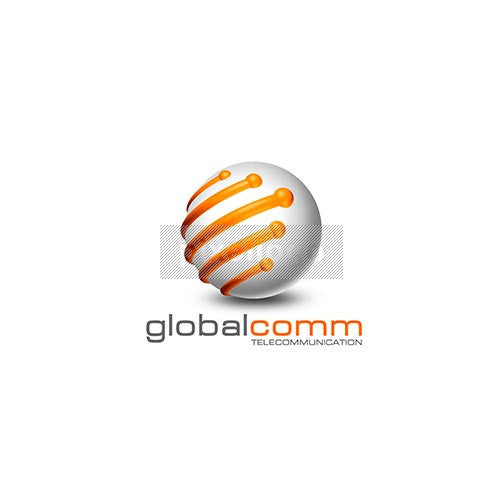 Global Communication 3D - Pixellogo