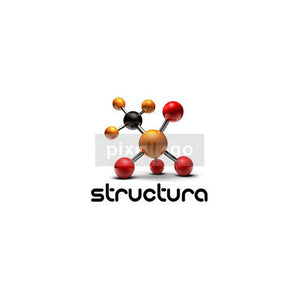 Molecules Structure 3D - Pixellogo