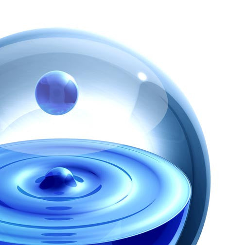 Liquid Globe Aqua Blue - Pixellogo