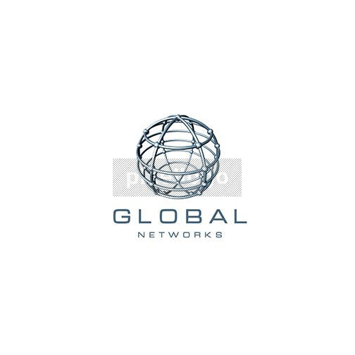 Wired Geometric Globe - Pixellogo