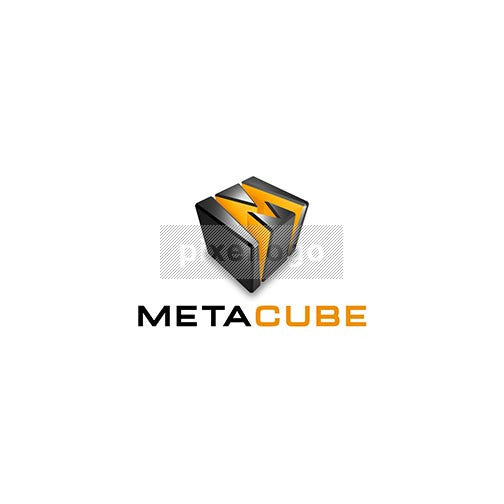 Meta Logo 3D Cube Letter M - Pixellogo