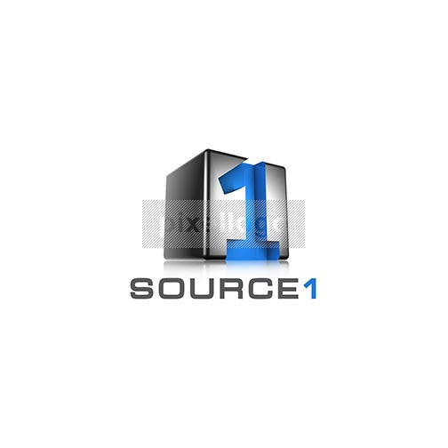 Source One Cube 3D Number "1" - Pixellogo