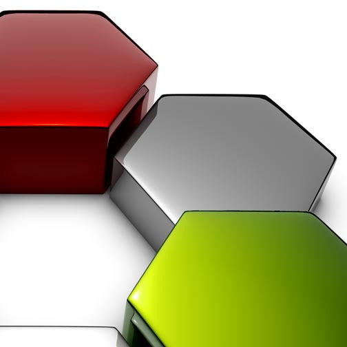 Multicolor Hexagon 3D - Pixellogo