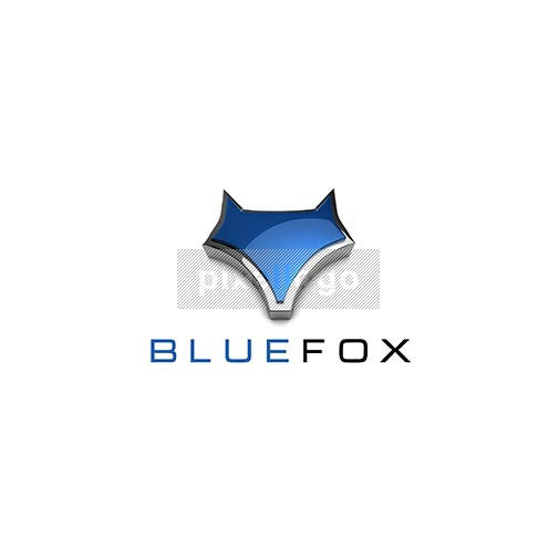Blue Fox Abstract 3D - Pixellogo