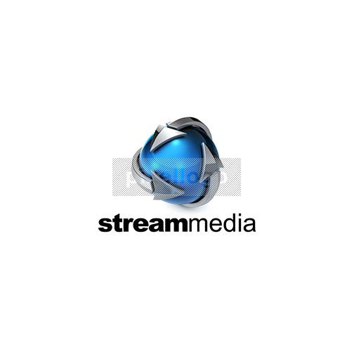 Stream Media 3D - Pixellogo