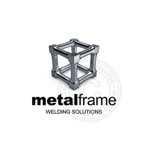 Metal 3D Logo - Steel Frame Construction logo design